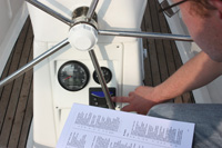 Checkliste Yachtübernahme im Einsatz auf eine Yachtcharter-Bavaria Charteryacht